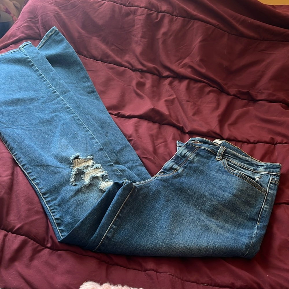 Kancan distressed Flare jeans